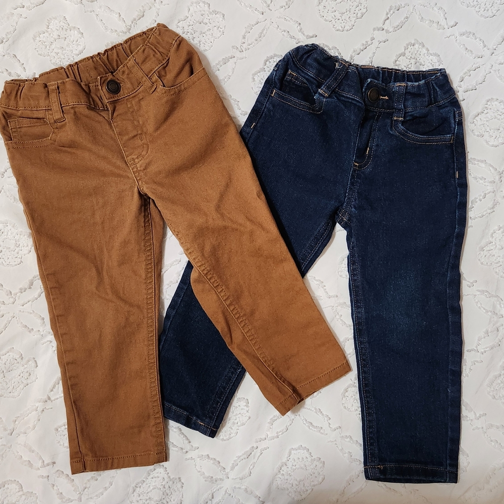 Stylish Kids Brown and Blue Jeans